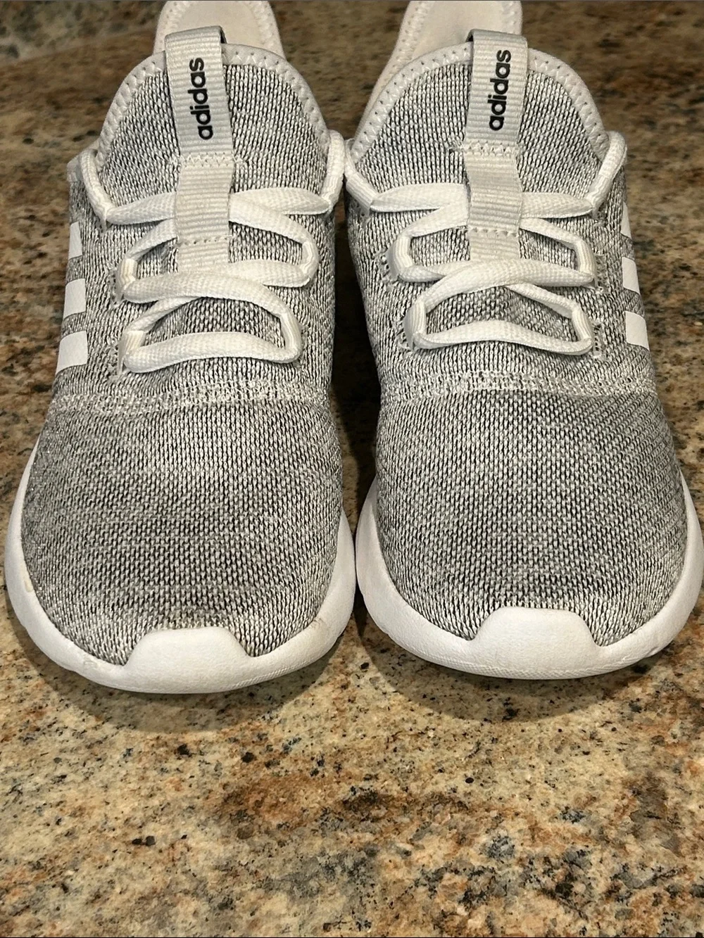 Women's Adidas Cloudfoam Pure 2.0 Shoes - White/Black Size 8 Running Sneakers